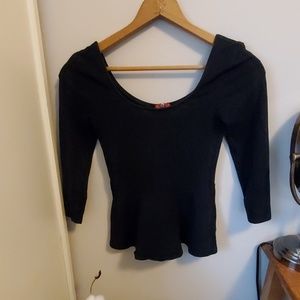 Express Black Peplum Top